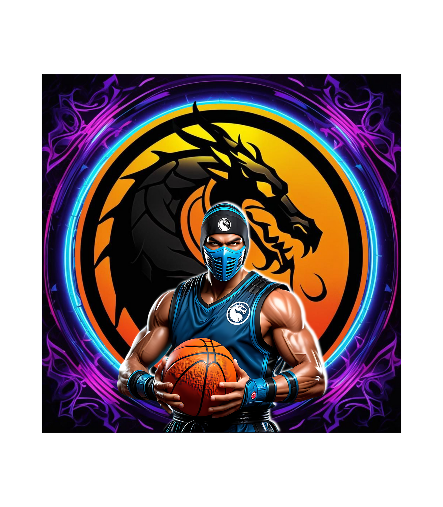 Mortal Kombat Basketball Graphic T-Shirt