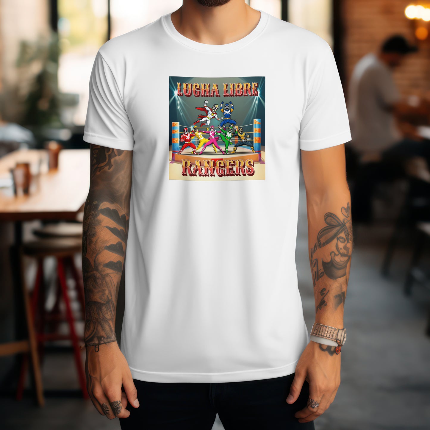 Lucha Libre Power Rangers Graphic T-Shirt