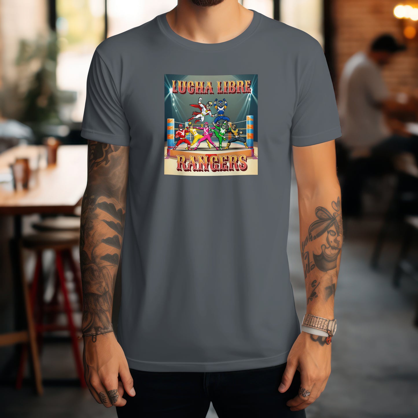 Lucha Libre Power Rangers Graphic T-Shirt